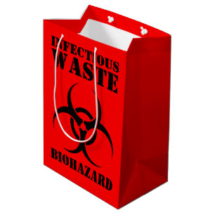 Sacola Para Presentes Média Símbolo Waste infeccioso do Biohazard