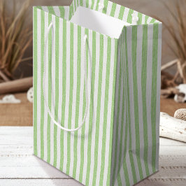 Sacola Para Presentes Média Simples Linen Chic Olhando Padrão Lachado Branco V