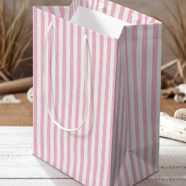 Sacola Para Presentes Média Simples Linen Chic - Olhar Padrão Lachado Cor-de-R