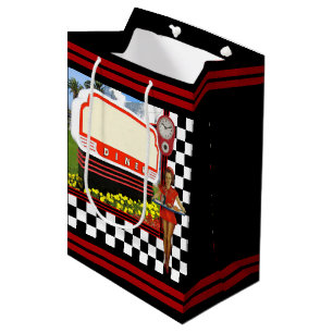 Sacola Para Presentes Média Sinal de Vazio do Diner Retroativo do 50