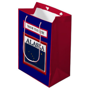 Sacola Para Presentes Média Sinalizador do Estado do Alasca