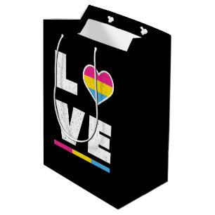 Sacola Para Presentes Média Sinalizador do Orgulho Pansexual LGBTQ Desapontou