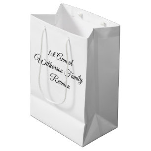 Sacola Para Presentes Média Sindicato da Família Elegante Branco
