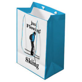 Sacola Para Presentes Média Skiing Just Flowing Skier
