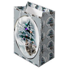 Sacola Para Presentes Média Skye Terrier Christmas