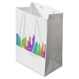 Sacola Para Presentes Média Skyline de Chicago