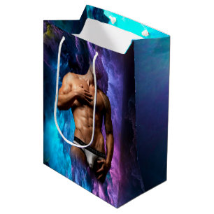 Sacola Para Presentes Média SlipperyJoe's cueca masculina musculosa protuberân