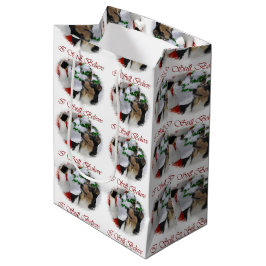 Sacola Para Presentes Média Smooth Collie Christmas