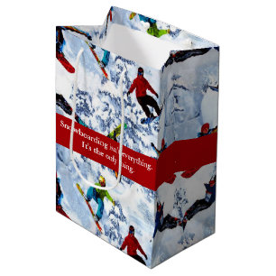 Sacola Para Presentes Média Snowboard não é tudo