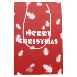 Sacola Para Presentes Média Snowman de Natal