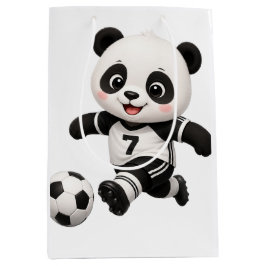 Sacola Para Presentes Média Soccer Panda Medium Gift Bag