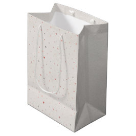 Sacola Para Presentes Média Soft Heart Pattern Gift Bag