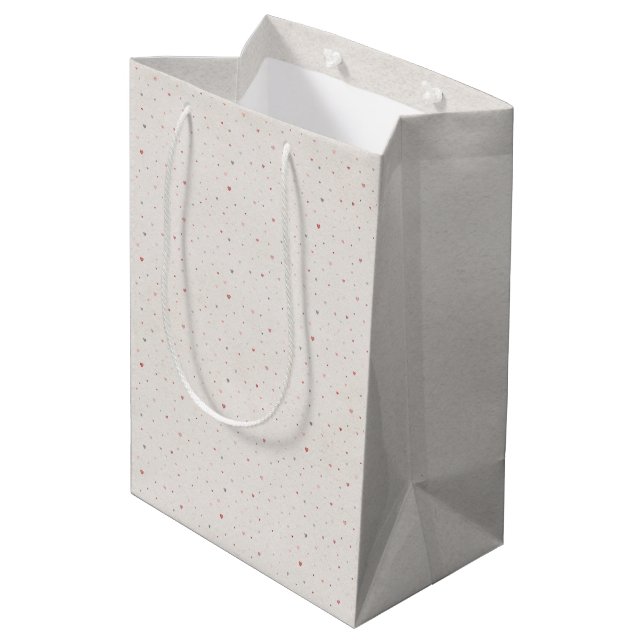 Sacola Para Presentes Média Soft Heart Pattern Gift Bag (Verso inclinado)
