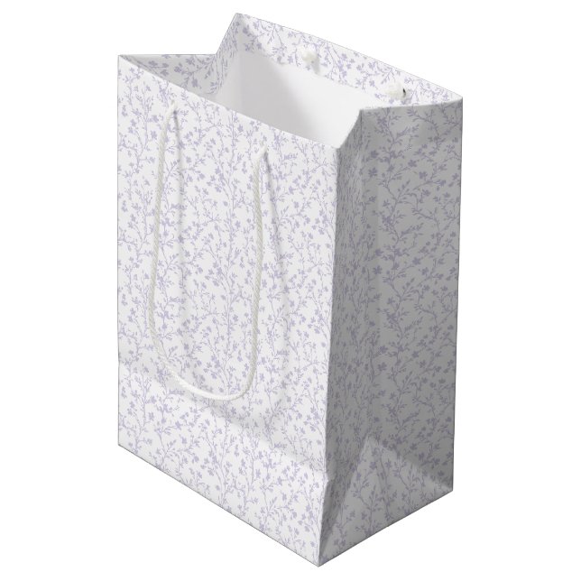 Sacola Para Presentes Média Soft Meadow Dusty Lavender - Neutro (Frente inclinada)
