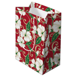 SACOLA PARA PRESENTES MÉDIA SONHO POLINESIANO (NATAL) SONHO DE PRESENTE