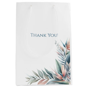 Sacola Para Presentes Média Sonho tropical de aquarela-