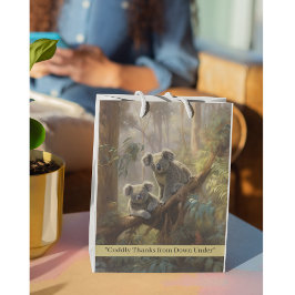 Sacola Para Presentes Média Sonhos de Floresta Koala, personalizados