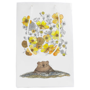 Sacola Para Presentes Média Sonhos de Groundhog de ampolas e Primavera