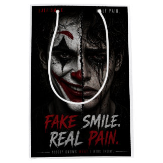 Sacola Para Presentes Média “Sorriso Falso, Dor Real: A Verdade por trás do Ho
