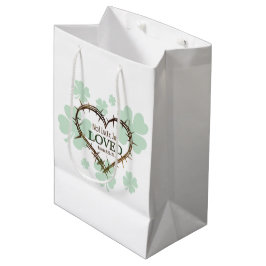 Sacola Para Presentes Média SORTE NÃO APENAS AMAVA Ruas Cristãs.