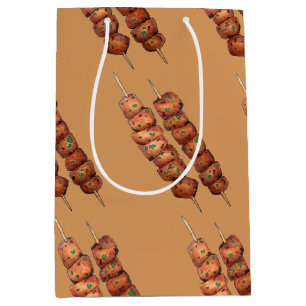 Sacola Para Presentes Média Souvlaki Meat Pork Skewer Grego Fast Comida Grécia