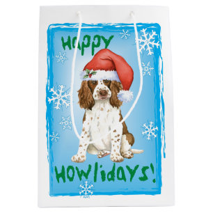 Sacola Para Presentes Média Spaniel feliz de Howlidays Springer inglês
