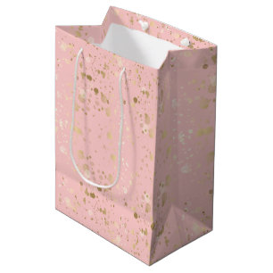 Sacola Para Presentes Média Speck Dourados rosa bonito
