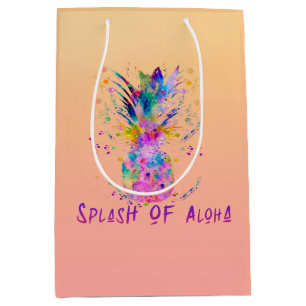 Sacola Para Presentes Média Splash do Saco de Presente Alto da Aloha