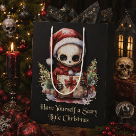 Sacola Para Presentes Média Spooky Gothic Christmas Creepmas