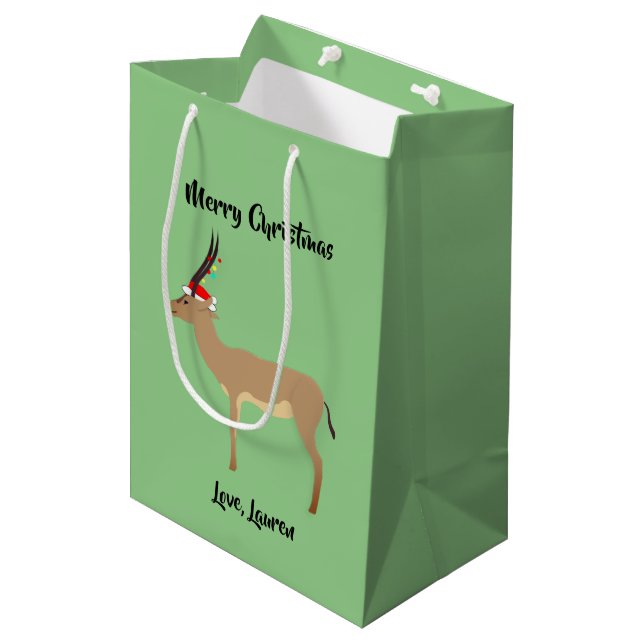 Sacola Para Presentes Média Springbok Natal (Frente inclinada)