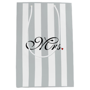Sacola Para Presentes Média Sra. Wife Bride Clique para Personalizar as faixas