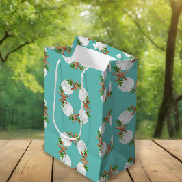 Sacola Para Presentes Média Starfish Sand Dollares Tropical Christmas Gift Bag