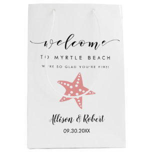 Sacola Para Presentes Média Starfish Welcome Bag, convidados do casamento de d