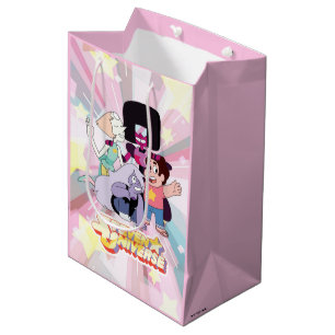 Sacola Para Presentes Média Steven Universe   Grupo Crystal Gem Huddle