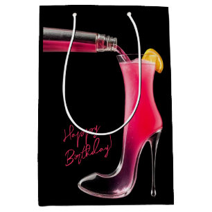 Sacola Para Presentes Média Stiletto e Cocktails
