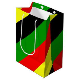 Sacola Para Presentes Média Stripes Afrocêntricas
