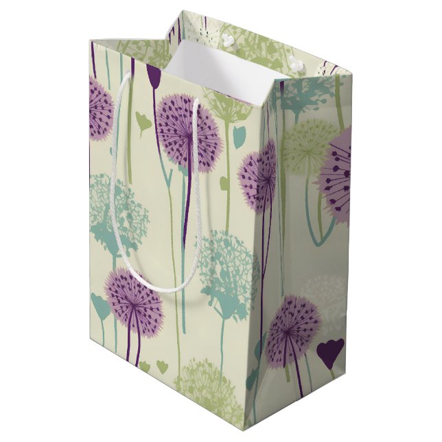 Sacola Para Presentes Média Summer Dandelion Design (Verso inclinado)