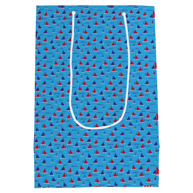 Sacola Para Presentes Média Sunday Sail Dark (Verso)