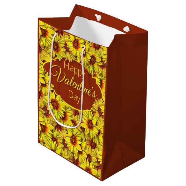 Sacola Para Presentes Média Sunflower Gift Bag (Frente inclinada)