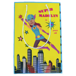 Sacola Para Presentes Média Super Herói Birthday Girl Fantástica Sensacional