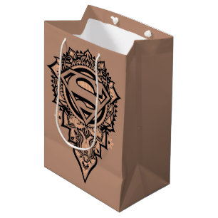 Sacola Para Presentes Média Supergirl Mandala Graphic