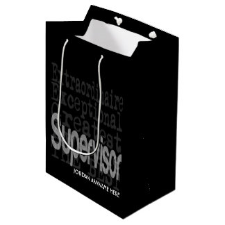 Sacola Para Presentes Média Supervisor Extraordinário PERSONALIZADO