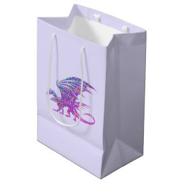 Sacola Para Presentes Média Surpreendente Dragão Mosaico