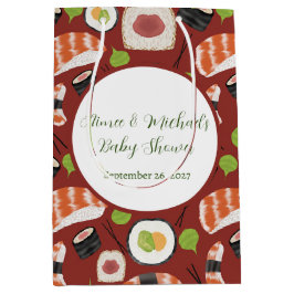 Sacola Para Presentes Média Sushi Chá de fraldas neutro por sexo