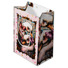 Sacola Para Presentes Média Swan lovers