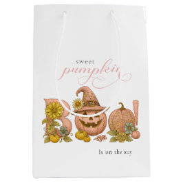 Sacola Para Presentes Média Sweet Little patch pumpkin florals is on the way