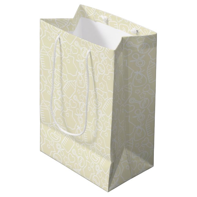 Sacola Para Presentes Média Sweet Sprinkles Amarelo (Frente inclinada)