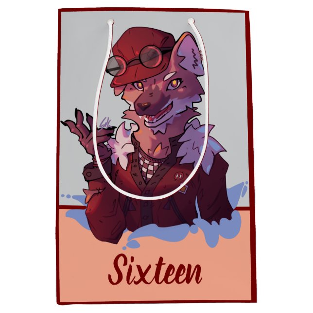 Sacola Para Presentes Média Sweet, Zestien, wolf, anime (Frente)