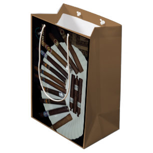 Sacola Para Presentes Média Tabuleiro-Charuto