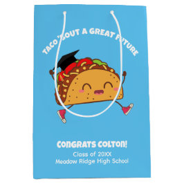 Sacola Para Presentes Média Taco Bout a Excelente Future Graduation Gift Bag